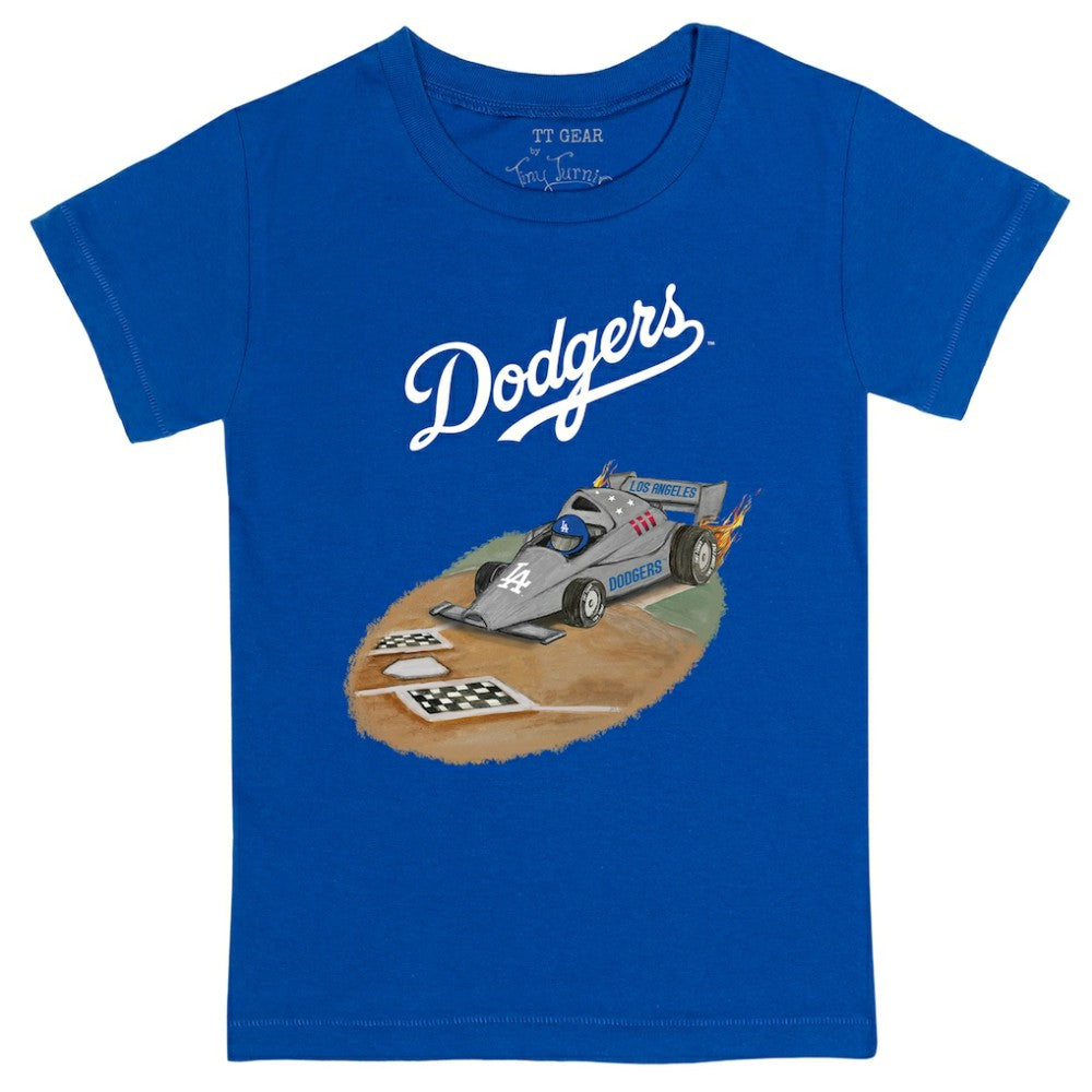 Los Angeles Dodgers Tiny Turnip Youth Race Car T-Shirt - Royal - MLB on Sale