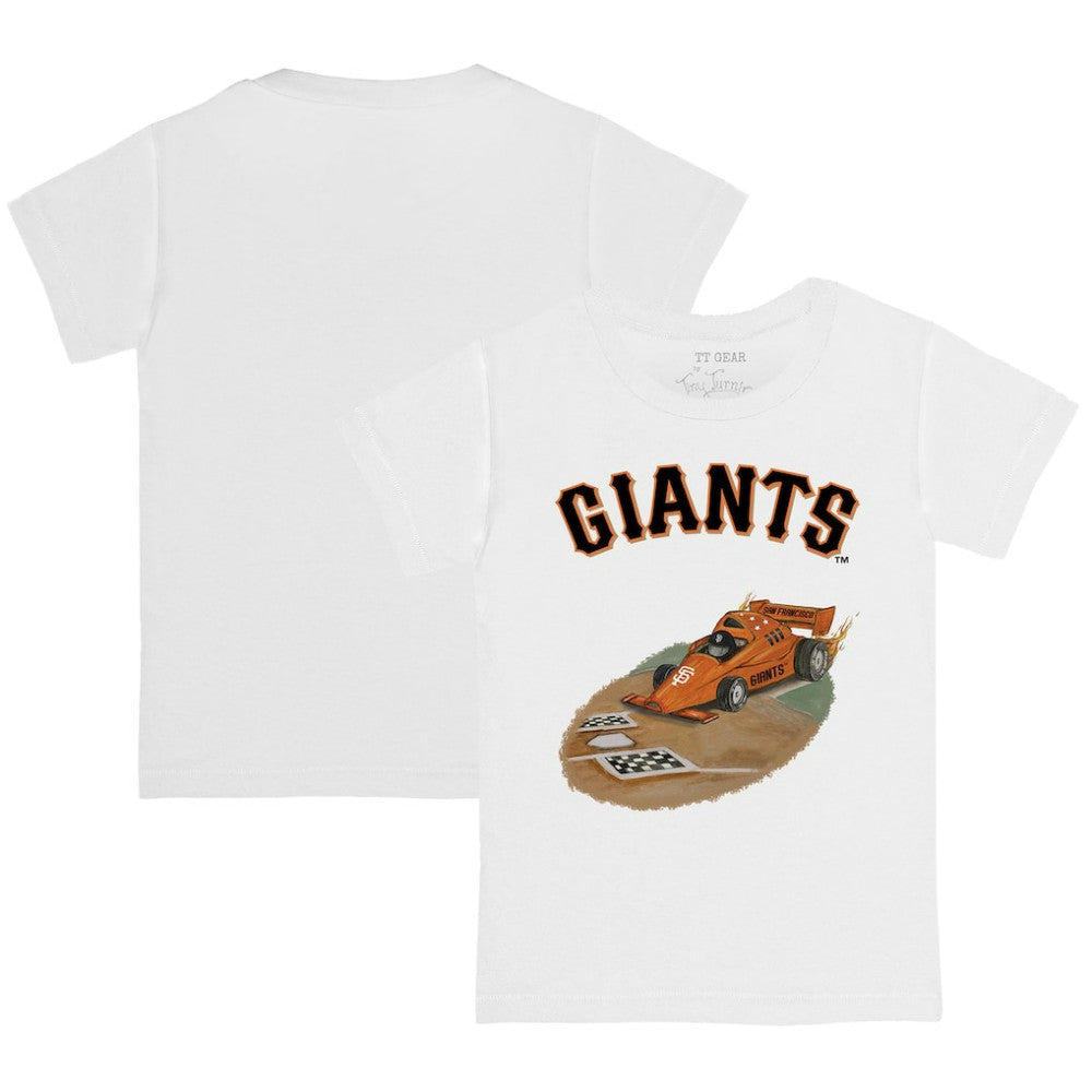 San Francisco Giants Tiny Turnip Youth Race Car T-Shirt - White - MLB on Sale
