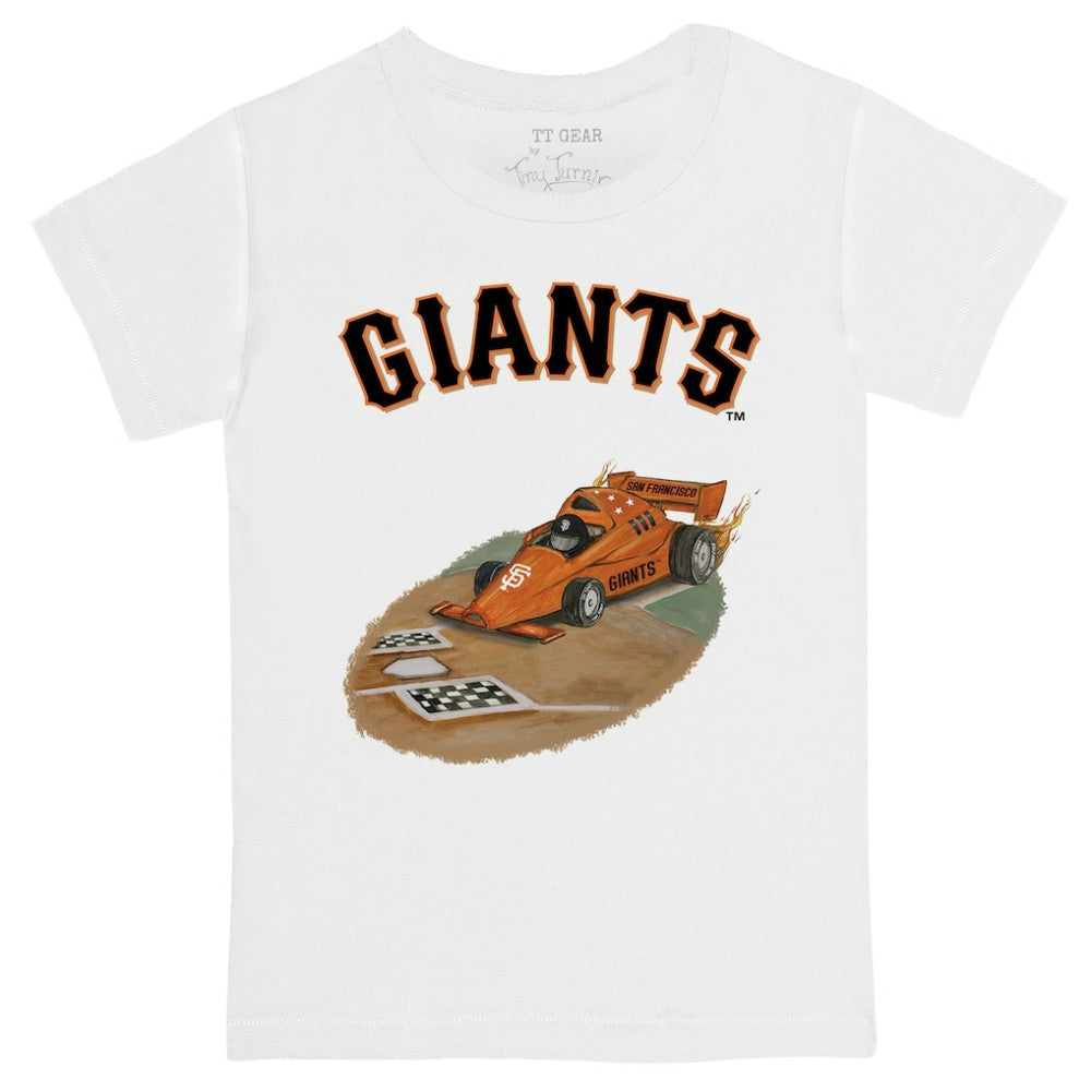 San Francisco Giants Tiny Turnip Youth Race Car T-Shirt - White - MLB on Sale