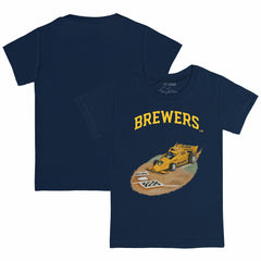 Milwaukee Brewers Tiny Turnip Youth Race Car T-Shirt - Navy - MLB Online