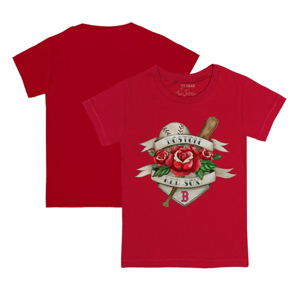 Boston Red Sox Tiny Turnip Youth Tattoo Rose T-Shirt - Red - MLB Lifestyle