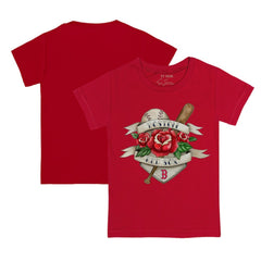 Boston Red Sox Tiny Turnip Youth Tattoo Rose T-Shirt - Red - MLB Lifestyle