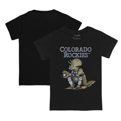 Colorado Rockies Tiny Turnip Youth Triceratops T-Shirt - Black - MLB Discount