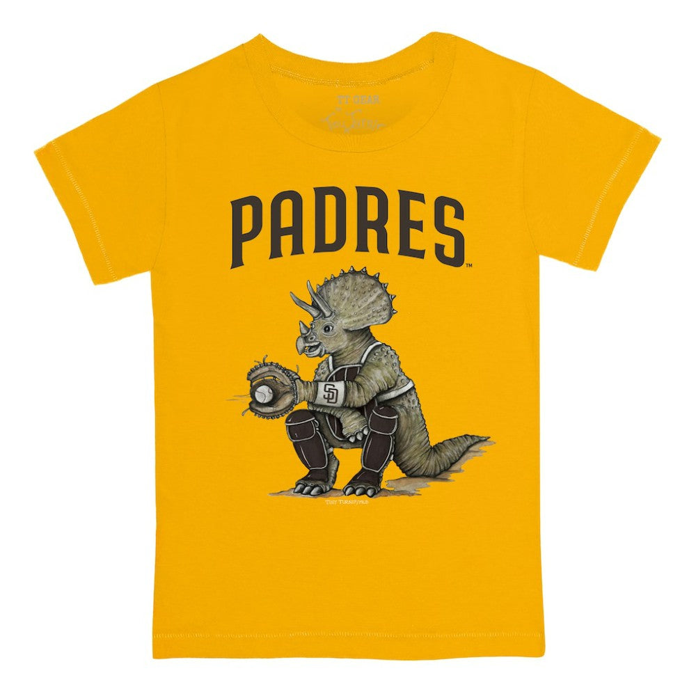 San Diego Padres Tiny Turnip Youth Triceratops T-Shirt - Gold - MLB Sale