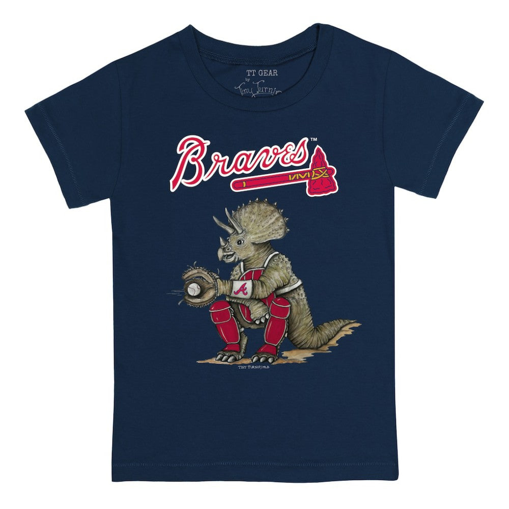 Atlanta Braves Tiny Turnip Youth Triceratops T-Shirt - Navy - MLB Online