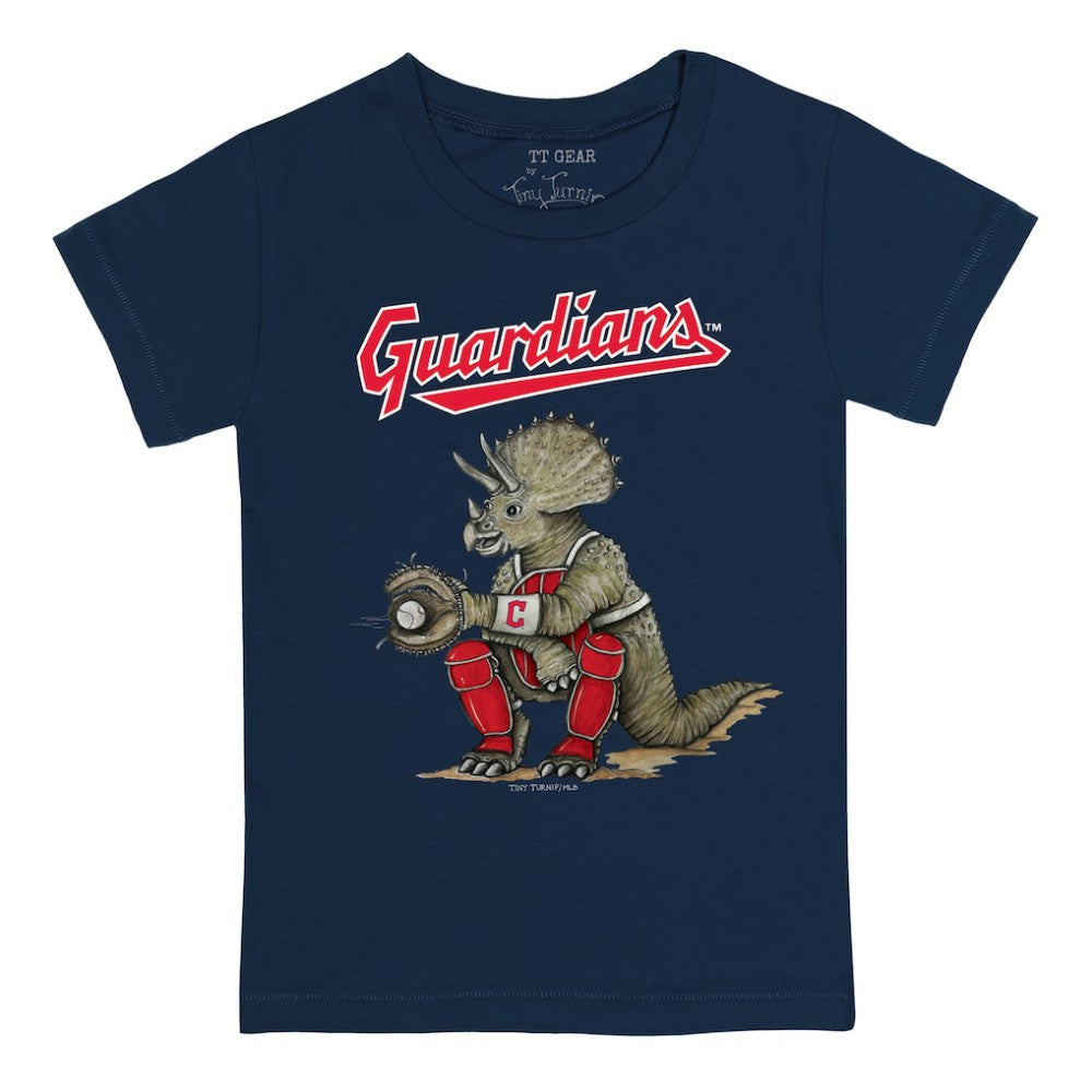 Cleveland Guardians Tiny Turnip Youth Triceratops T-Shirt - Navy - MLB Discount