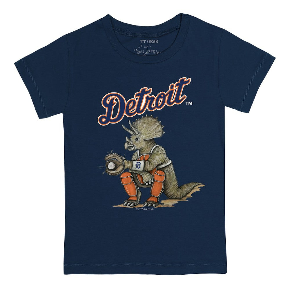 Detroit Tigers Tiny Turnip Youth Triceratops T-Shirt - Navy - MLB on Sale