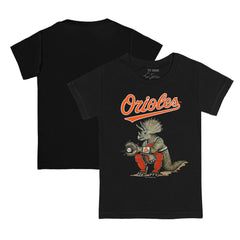Baltimore Orioles Tiny Turnip Youth Triceratops T-Shirt - Black - MLB Discount