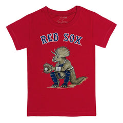 Boston Red Sox Tiny Turnip Youth Triceratops T-Shirt - Red - MLB Discount