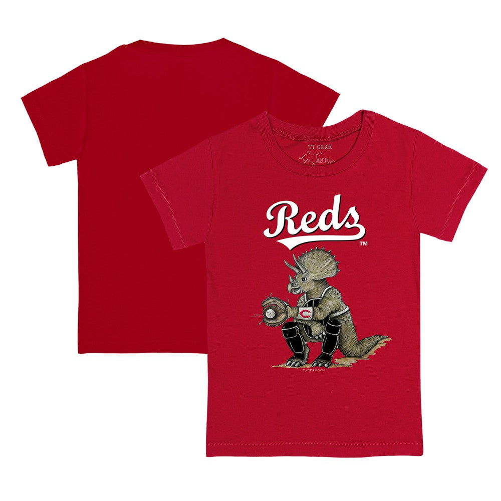 Cincinnati Reds Tiny Turnip Youth Triceratops T-Shirt - Red - MLB Lifestyle