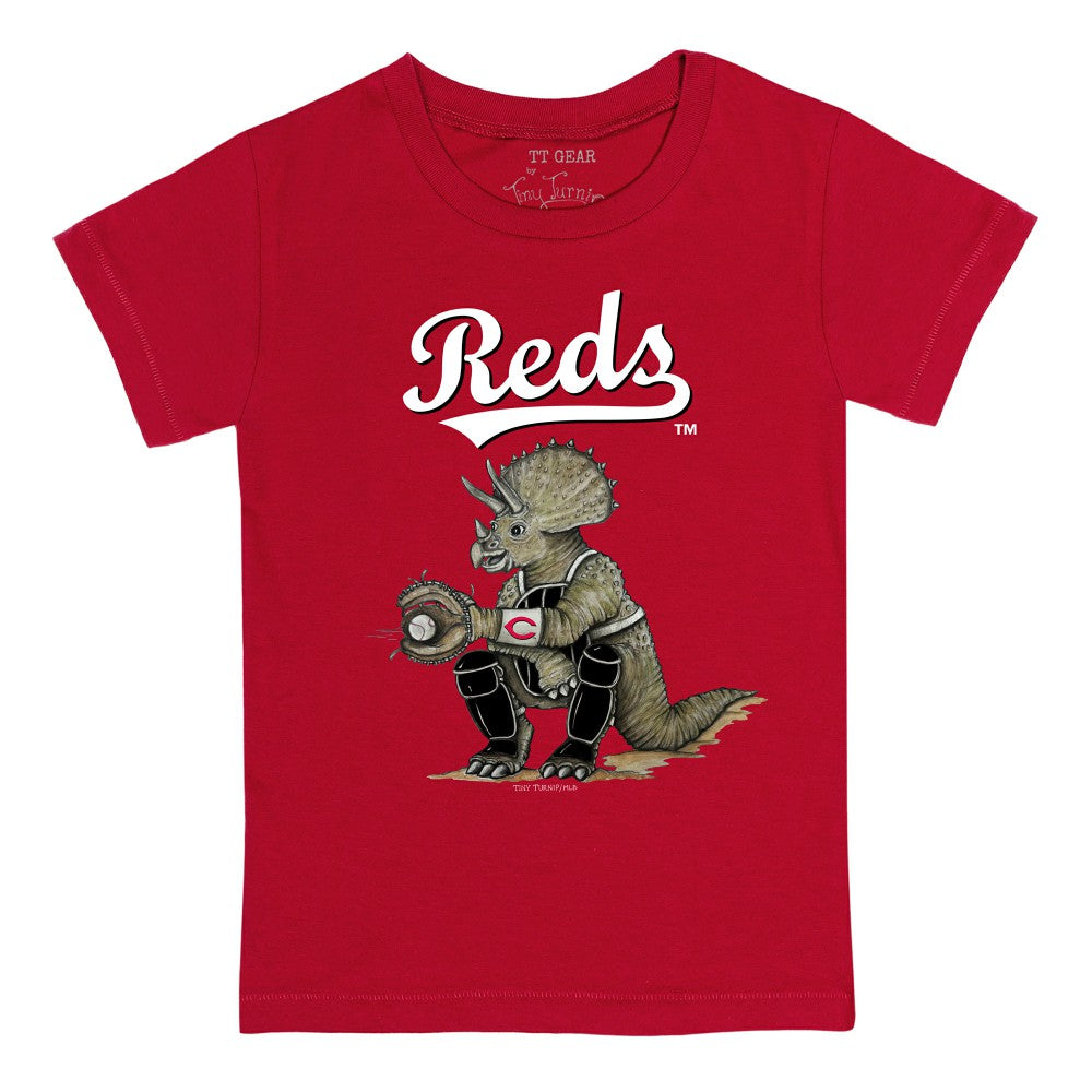Cincinnati Reds Tiny Turnip Youth Triceratops T-Shirt - Red - MLB Lifestyle