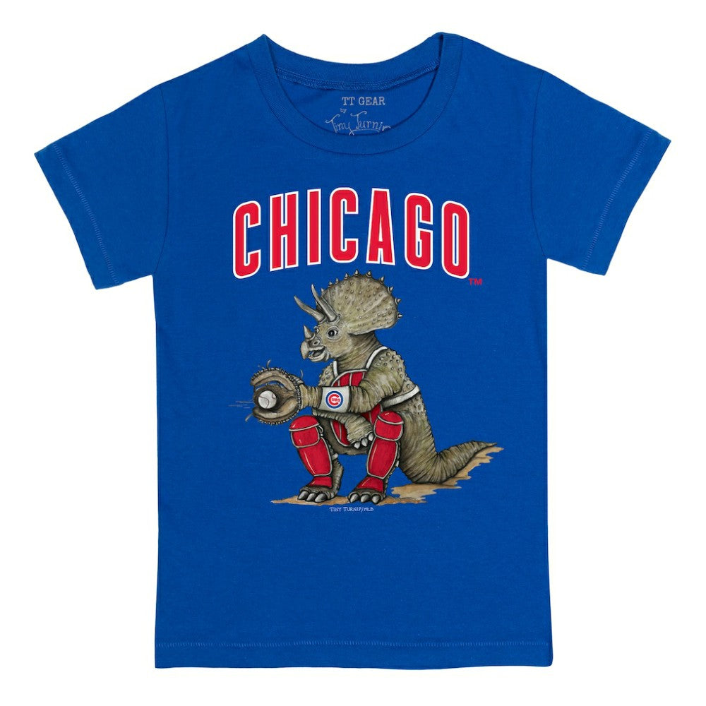 Chicago Cubs Tiny Turnip Youth Triceratops T-Shirt - Royal - MLB Sale