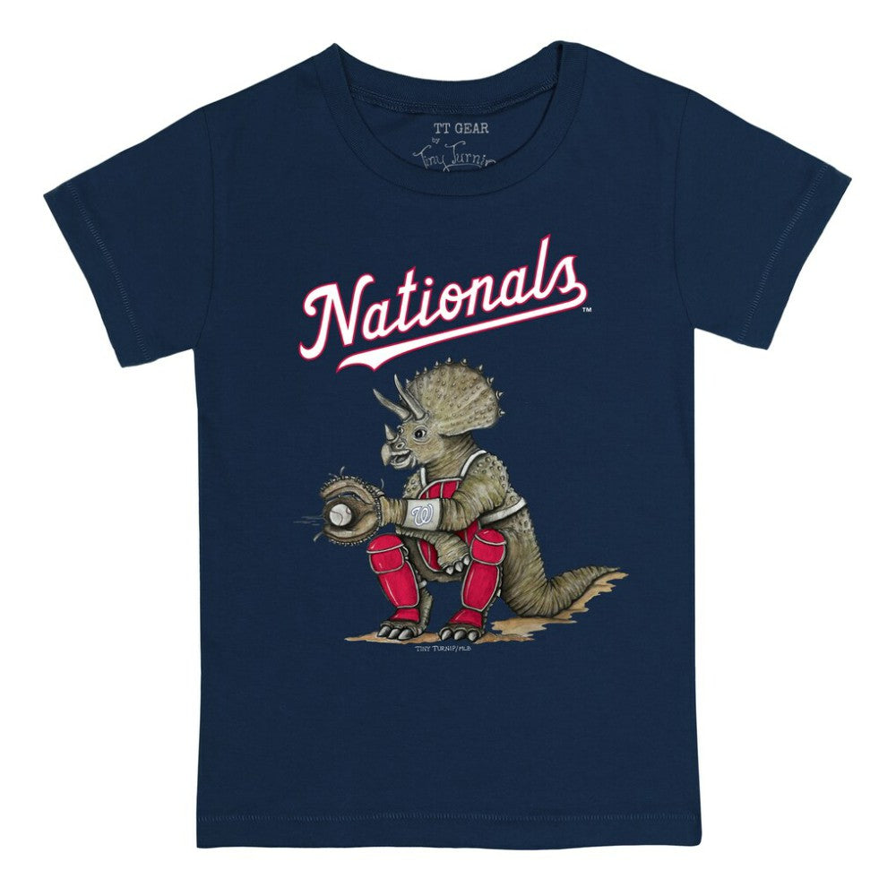 Washington Nationals Tiny Turnip Youth Triceratops T-Shirt - Navy - MLB Sale