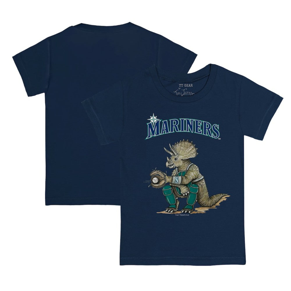 Seattle Mariners Tiny Turnip Youth Triceratops T-Shirt - Navy - MLB Lifestyle