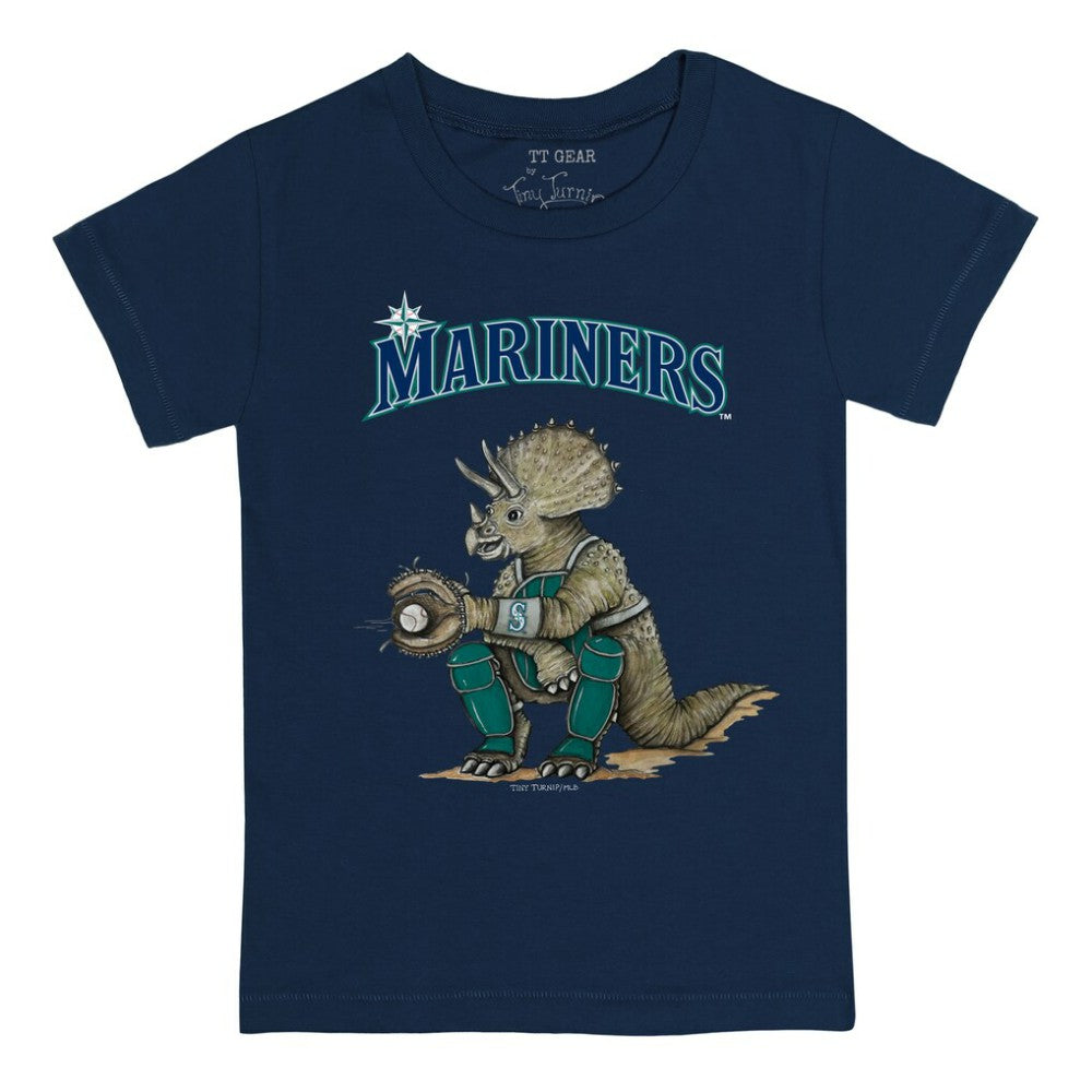 Seattle Mariners Tiny Turnip Youth Triceratops T-Shirt - Navy - MLB Lifestyle