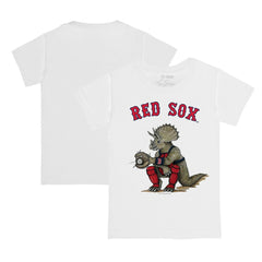 Boston Red Sox Tiny Turnip Youth Triceratops T-Shirt - White - MLB on Sale