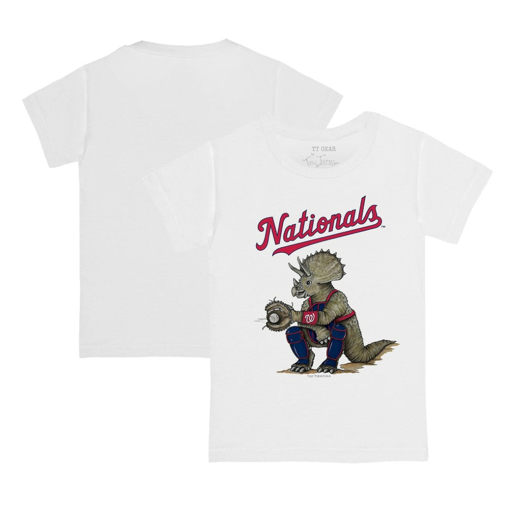Washington Nationals Tiny Turnip Youth Triceratops T-Shirt - White - MLB on Sale