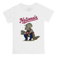 Washington Nationals Tiny Turnip Youth Triceratops T-Shirt - White - MLB on Sale