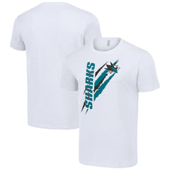 San Jose Sharks Starter Color Scratch T-Shirt - White - NHL 201076131
