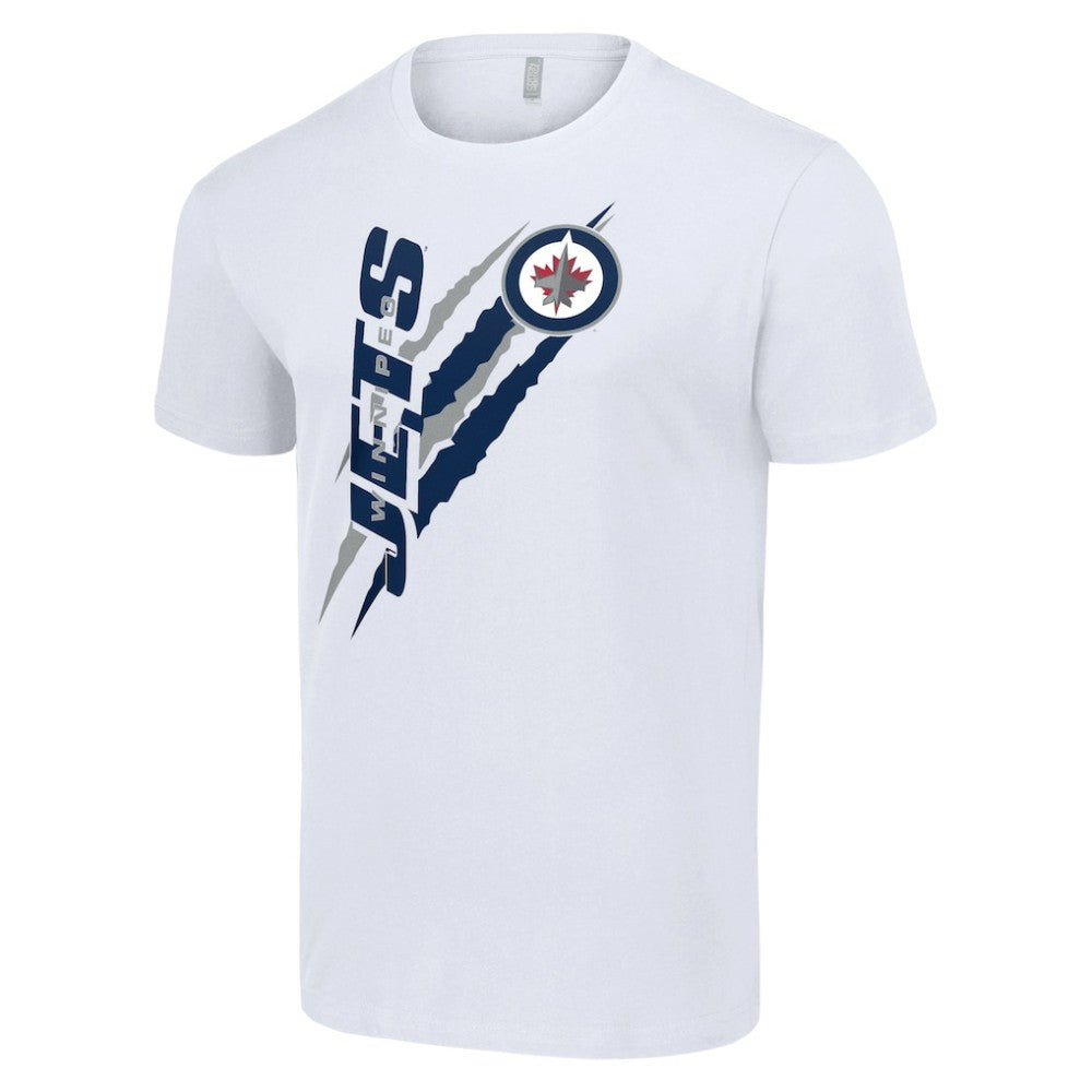 Winnipeg Jets Starter Color Scratch T-Shirt - White - NHL 201076139
