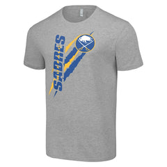 Buffalo Sabres Starter Color Scratch T-Shirt - Heather Gray - NHL 201076142
