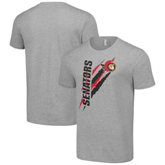 Ottawa Senators Starter Color Scratch T-Shirt - Heather Gray - NHL 201076161