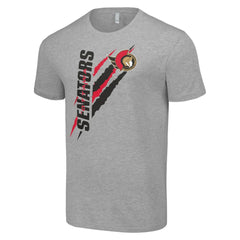 Ottawa Senators Starter Color Scratch T-Shirt - Heather Gray - NHL 201076161