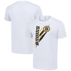 Boston Bruins Starter Color Scratch T-Shirt - White - NHL 201076163