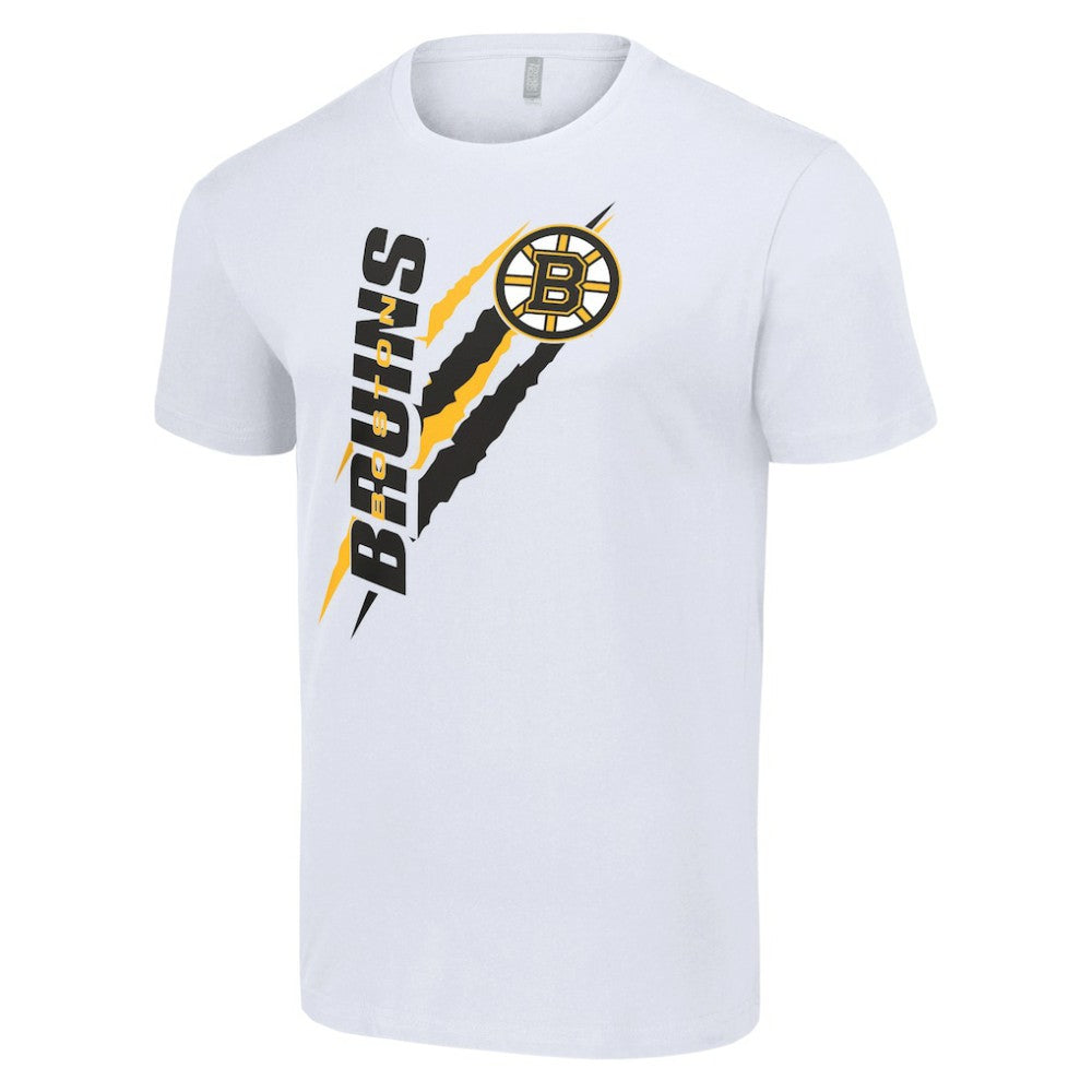 Boston Bruins Starter Color Scratch T-Shirt - White - NHL 201076163
