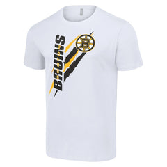 Boston Bruins Starter Color Scratch T-Shirt - White - NHL 201076163