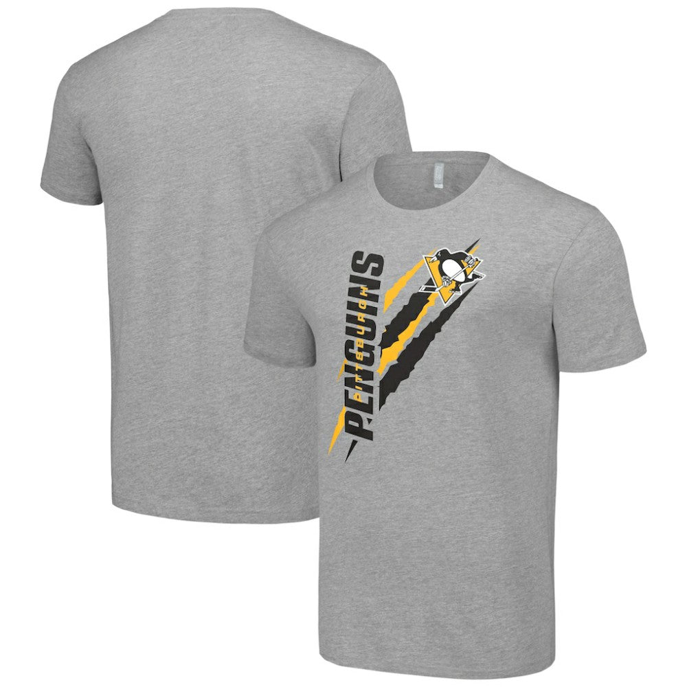 Pittsburgh Penguins Starter Color Scratch T-Shirt - Heather Gray - NHL 201076166