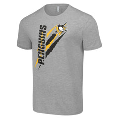Pittsburgh Penguins Starter Color Scratch T-Shirt - Heather Gray - NHL 201076166