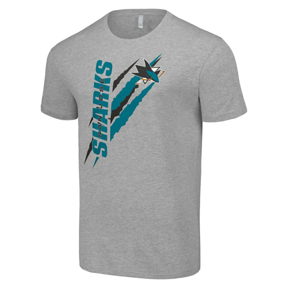 San Jose Sharks Starter Color Scratch T-Shirt - Heather Gray - NHL 201076169