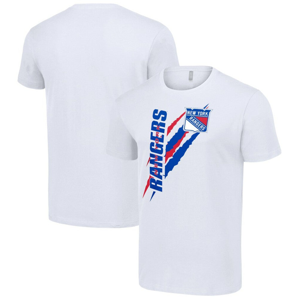 New York Rangers Starter Color Scratch T-Shirt - White - NHL 201076178
