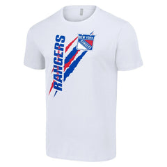 New York Rangers Starter Color Scratch T-Shirt - White - NHL 201076178
