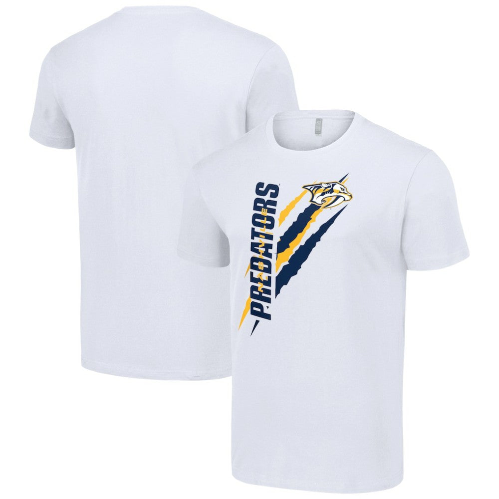 Nashville Predators Starter Color Scratch T-Shirt - White - NHL 201076179