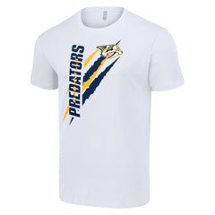 Nashville Predators Starter Color Scratch T-Shirt - White - NHL 201076179