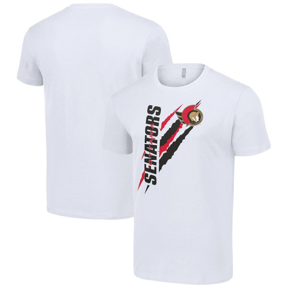 Ottawa Senators Starter Color Scratch T-Shirt - White - NHL 201076180