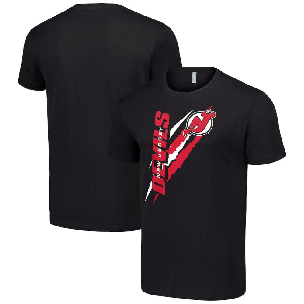 New Jersey Devils Starter Color Scratch T-Shirt - Black - NHL 201076184