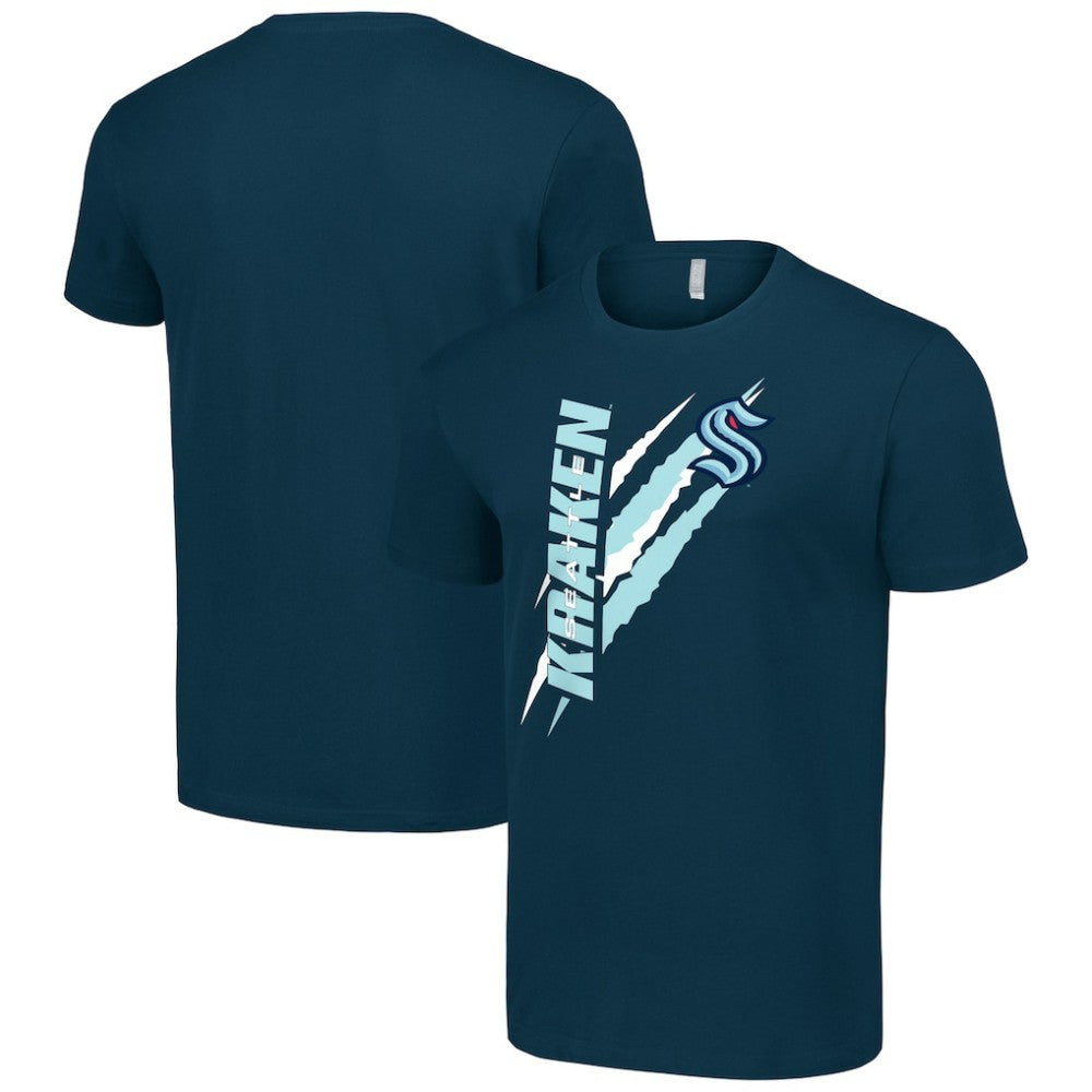 Seattle Kraken Starter Color Scratch T-Shirt - Deep Sea Blue - NHL 201076192