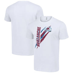 Colorado Avalanche Starter Color Scratch T-Shirt - White - NHL 201076198