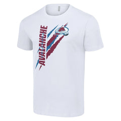 Colorado Avalanche Starter Color Scratch T-Shirt - White - NHL 201076198