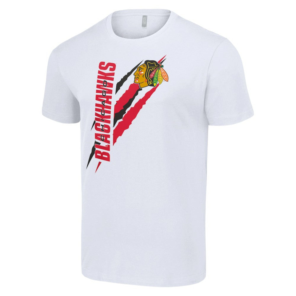 Chicago Blackhawks Starter Color Scratch T-Shirt - White - NHL 201076200
