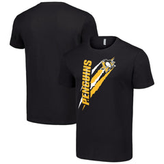 Pittsburgh Penguins Starter Color Scratch T-Shirt - Black - NHL 201076202