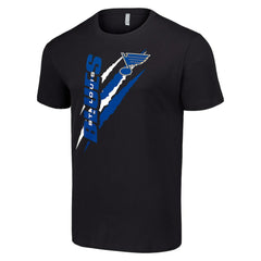 St. Louis Blues Starter Color Scratch T-Shirt - Black - NHL 201076208