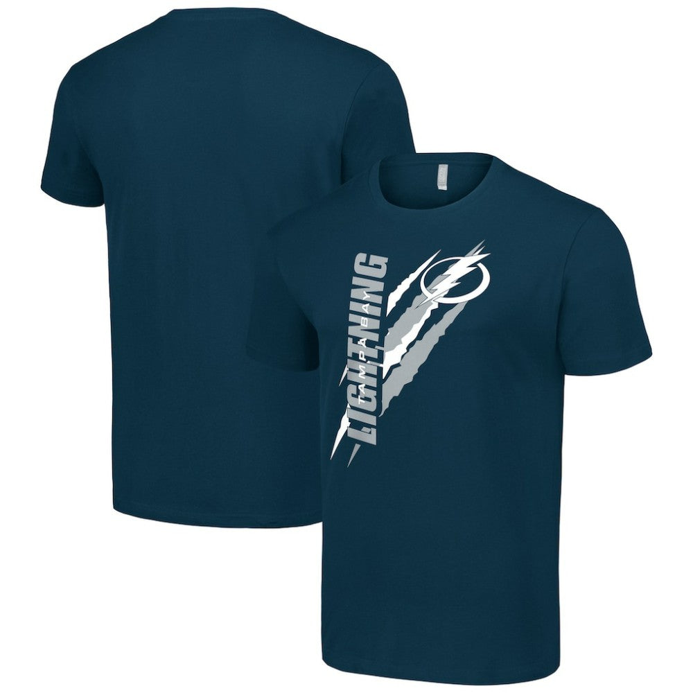 Tampa Bay Lightning Starter Color Scratch T-Shirt - Navy - NHL 201076212