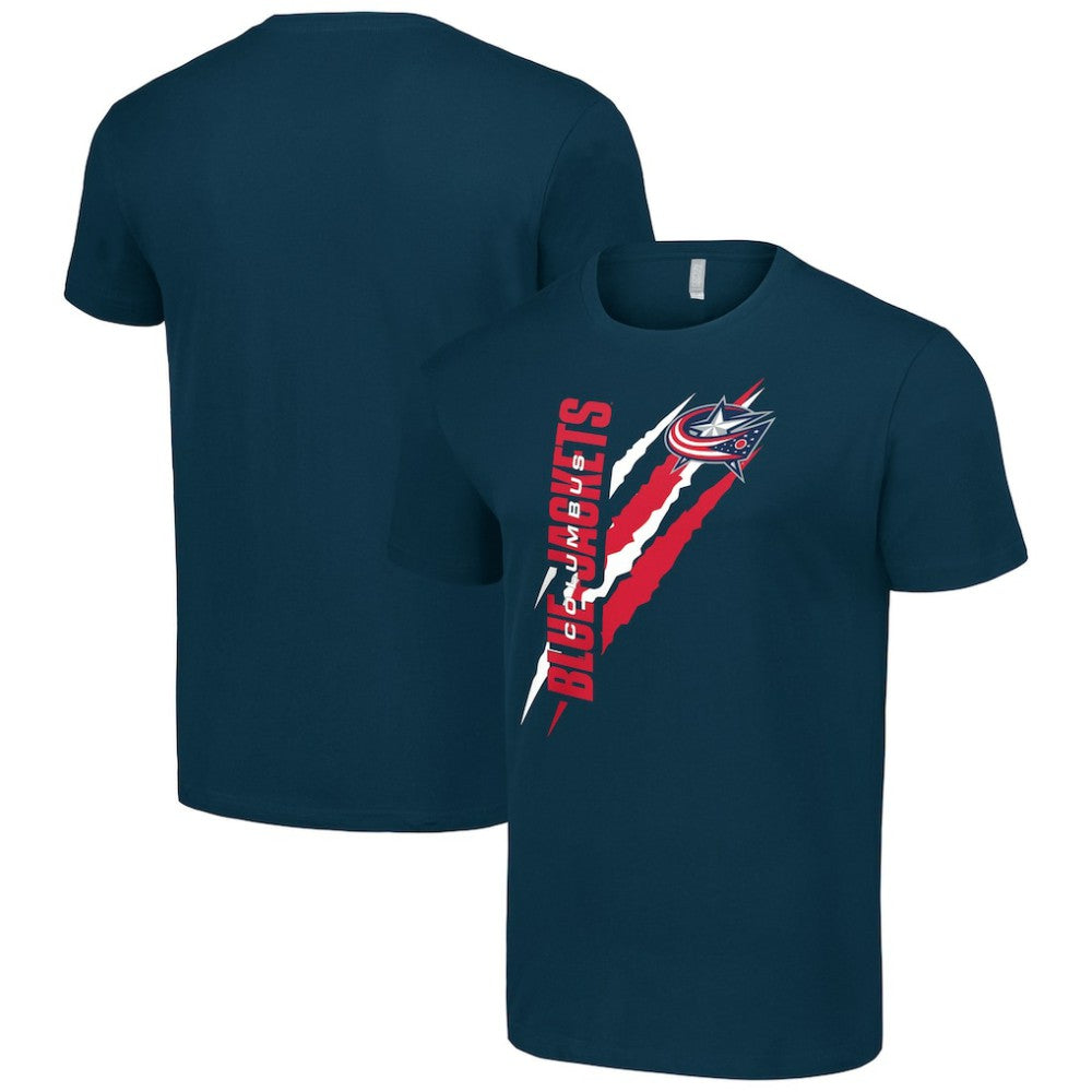 Columbus Blue Jackets Starter Color Scratch T-Shirt - Navy - NHL 201076214
