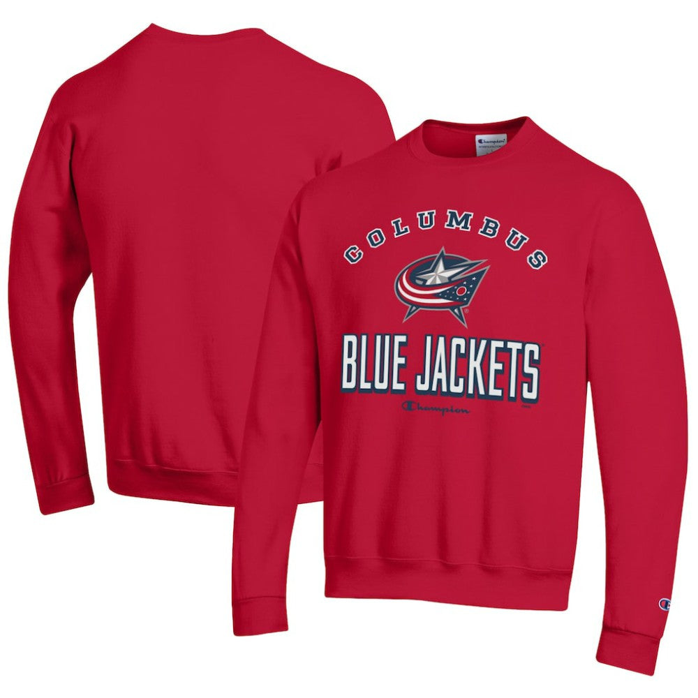 Columbus Blue Jackets Champion Eco Powerblend Crewneck Sweatshirt - Red - NHL 201078083