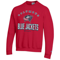 Columbus Blue Jackets Champion Eco Powerblend Crewneck Sweatshirt - Red - NHL 201078083