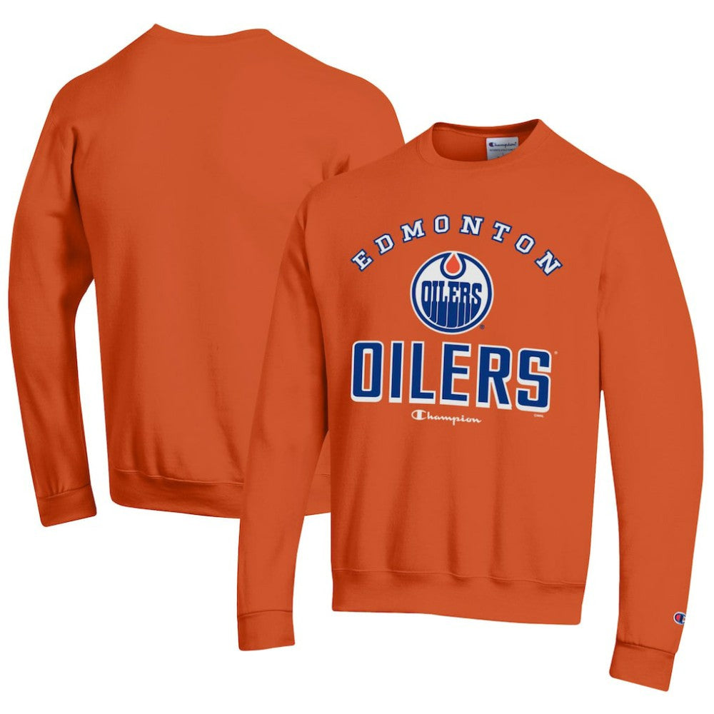 Edmonton Oilers Champion Eco Powerblend Crewneck Sweatshirt - Orange - NHL 201078086
